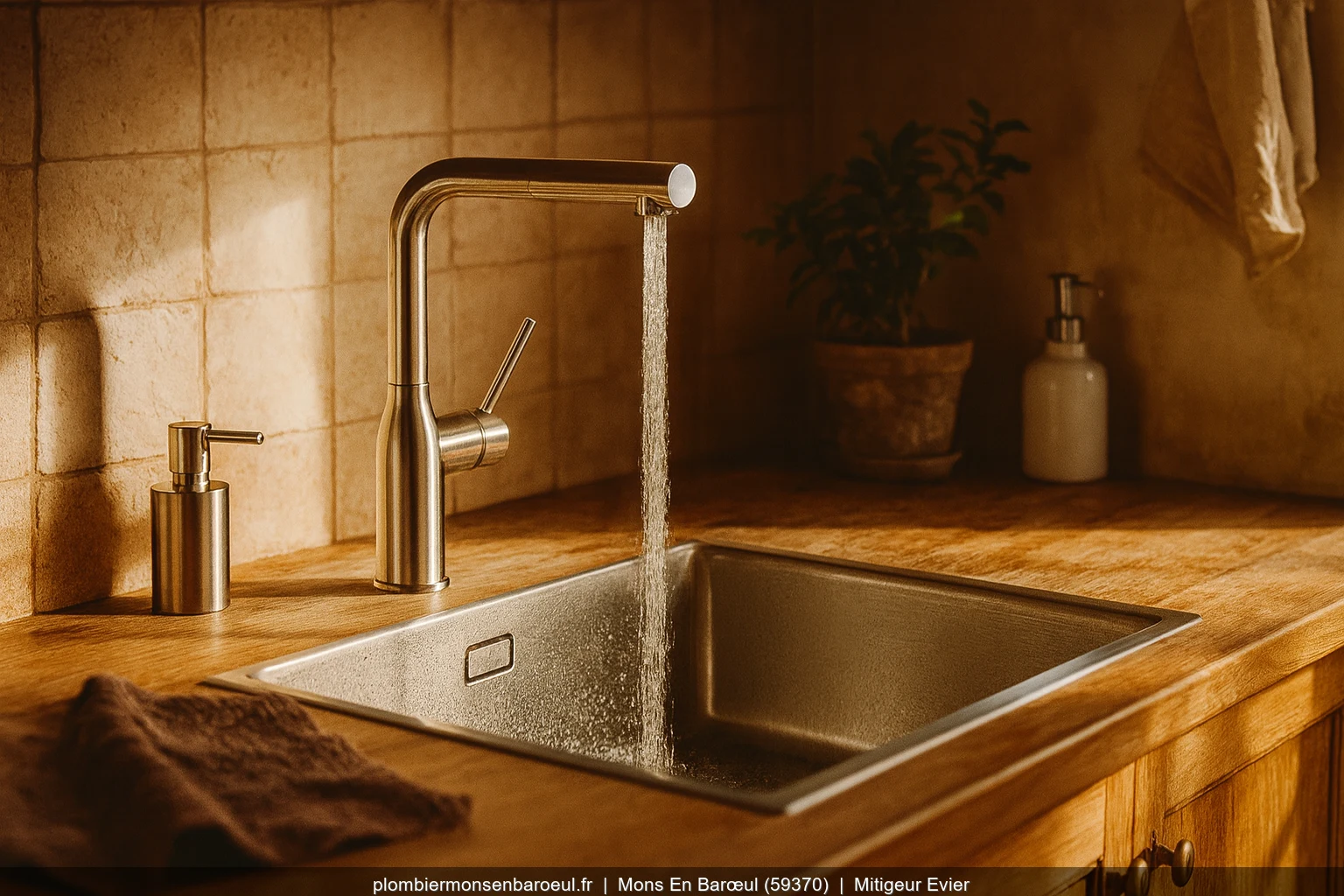 Installation mitigeur evier Grohe Eurostyle a Mons-en-Barœul (59370)