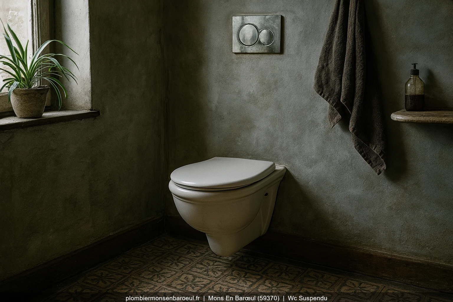 Pose WC suspendu Geberit Duofix par plombier a Mons-en-Barœul (59370)